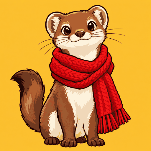 Tiny Scarf Stoat logo